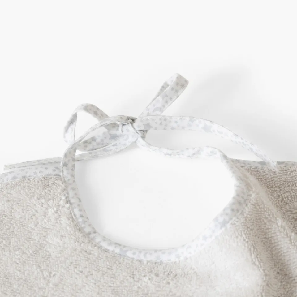 Carré Blanc Bavoir coton bio Illumine craie|Enfant Bavoirs & Mini-bavoirs