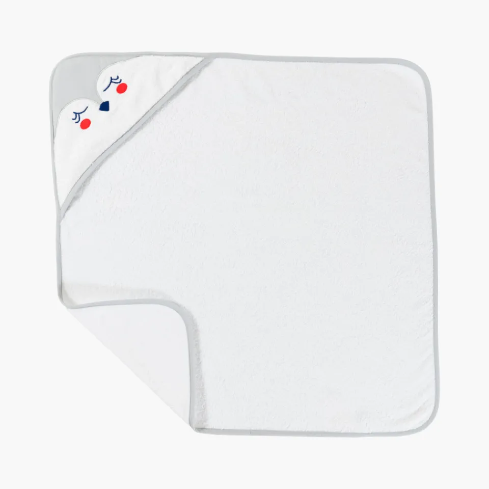 Carré Blanc Cape de bain coton Artica blanc|Enfant Capes De Bain