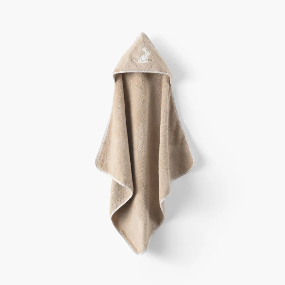 Carré Blanc Cape de bain coton bio Merveille beige|Enfant Capes De Bain|Nouveautés Bébénew