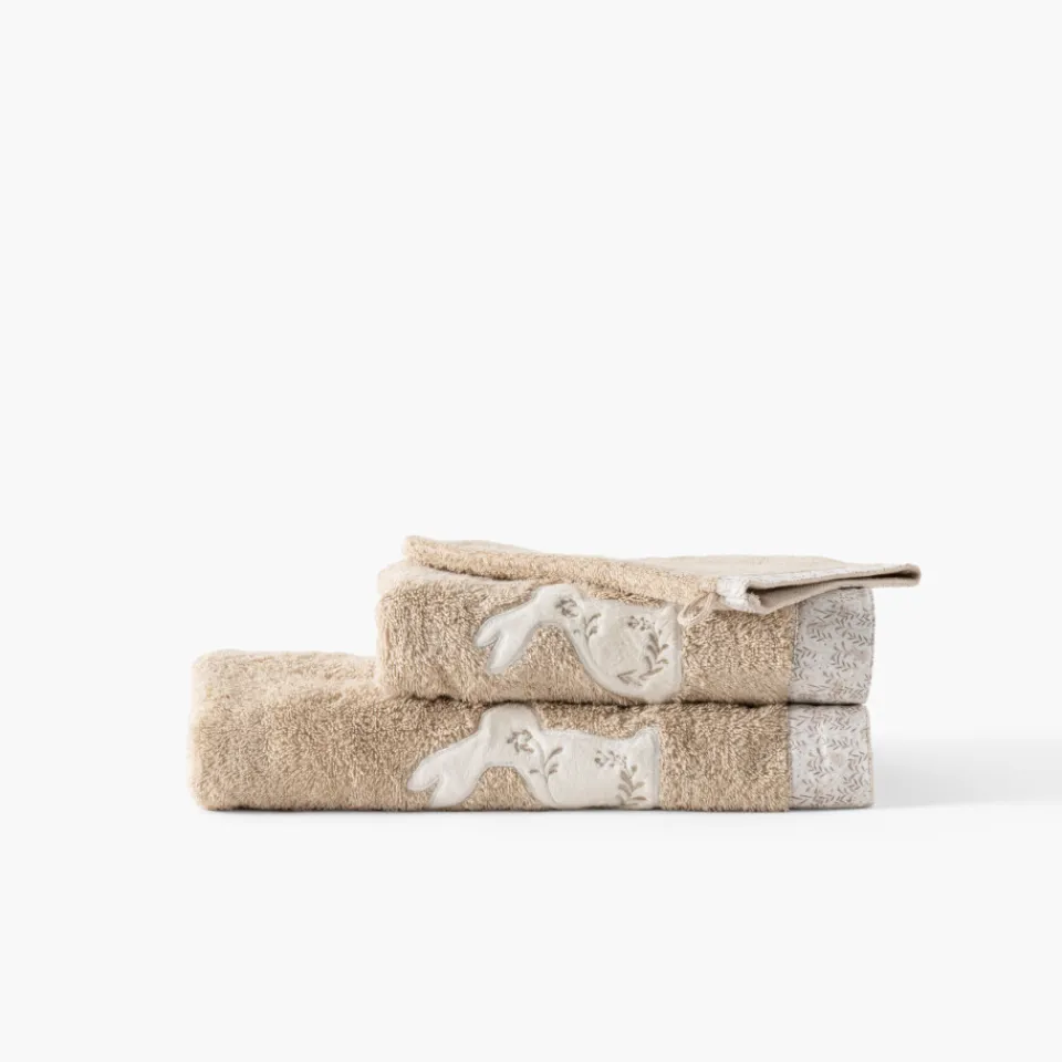 Carré Blanc Cape de bain coton bio Merveille beige|Enfant Capes De Bain|Nouveautés Bébénew