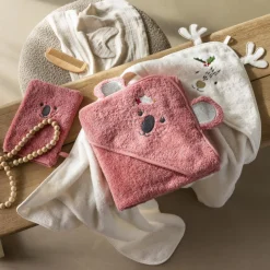 Carré Blanc Cape de bain coton Xmasful ivoire|Enfant Capes De Bain|Nouveautés Bébénew