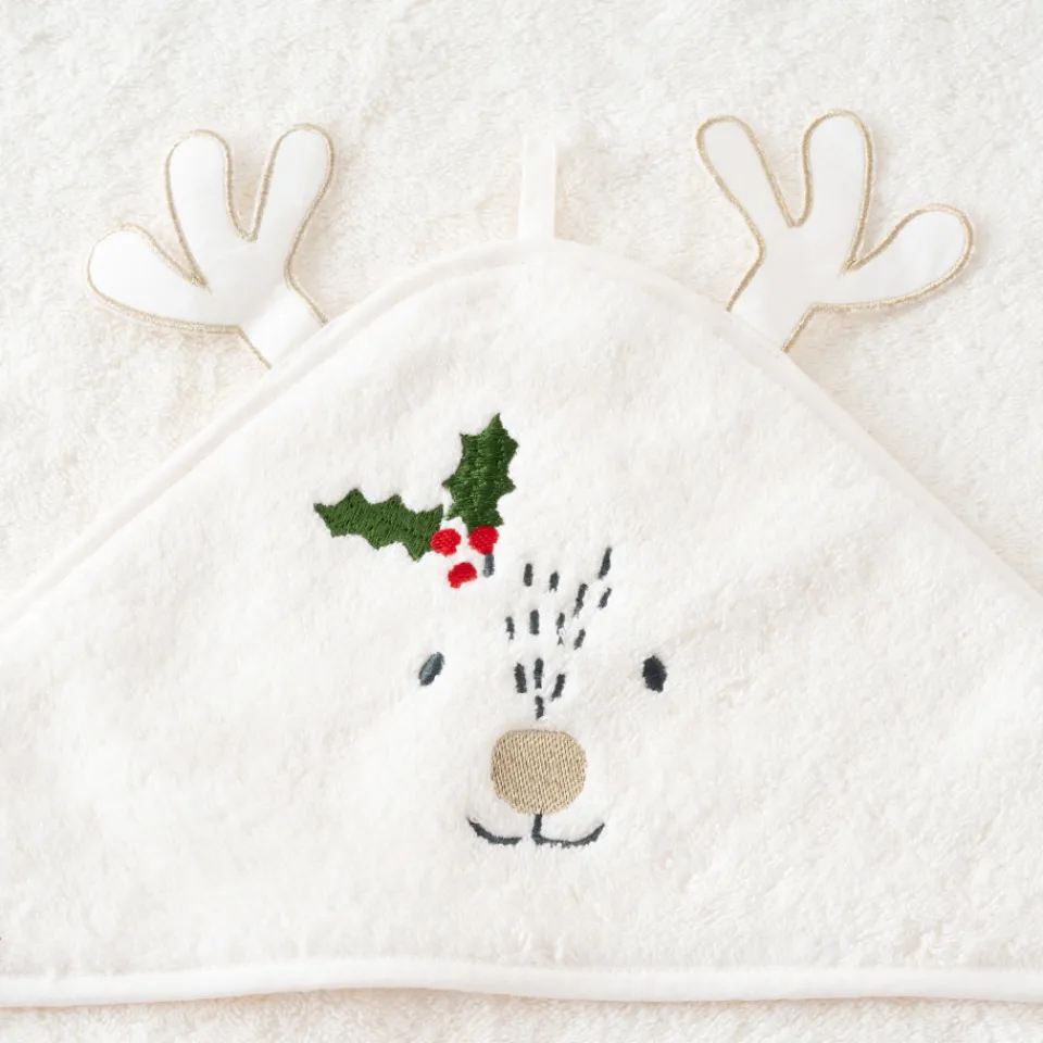 Carré Blanc Cape de bain coton Xmasful ivoire|Enfant Capes De Bain|Nouveautés Bébénew