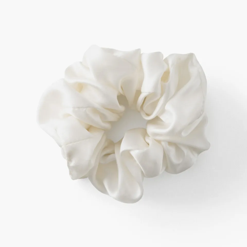Carré Blanc Chouchou soie de mûrier Beauté ivoire|Femme Coffrets Cadeaux|Capsule Soienew