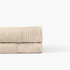 Carré Blanc Drap de bain bouclette de coton biologique Source naturel| Draps De Bain