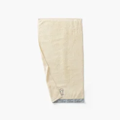 Carré Blanc Drap de bain coton bio Dandine paille|Enfant Draps De Bain