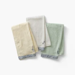 Carré Blanc Drap de bain coton bio Dandine paille|Enfant Draps De Bain