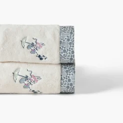 Carré Blanc Drap de bain coton bio Dandine ivoire|Enfant Draps De Bain