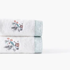 Carré Blanc Drap de bain coton bio Jardine blanc|Enfant Draps De Bain