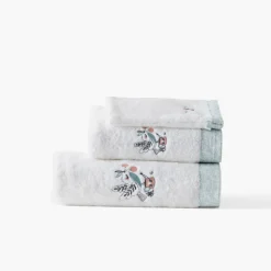 Carré Blanc Drap de bain coton bio Jardine blanc|Enfant Draps De Bain