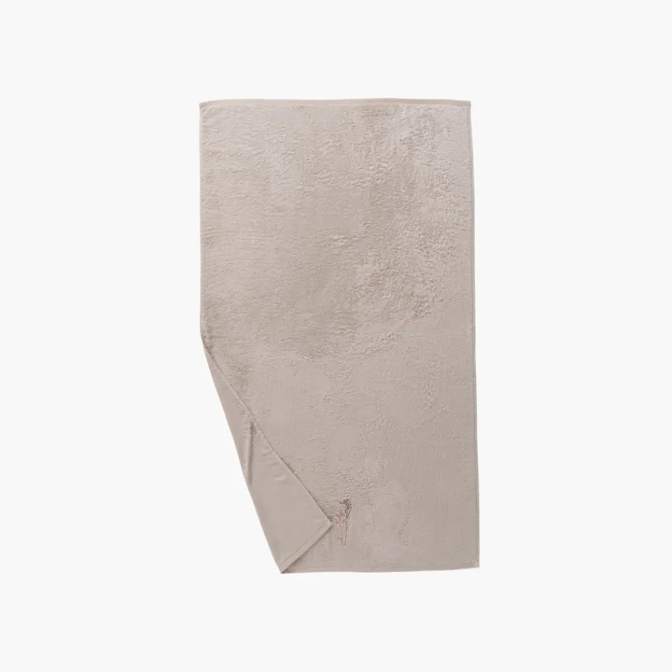 Carré Blanc Drap de bain coton et viscose de bambou Aura taupe|Femme Coffrets Cadeaux|Draps De Bain