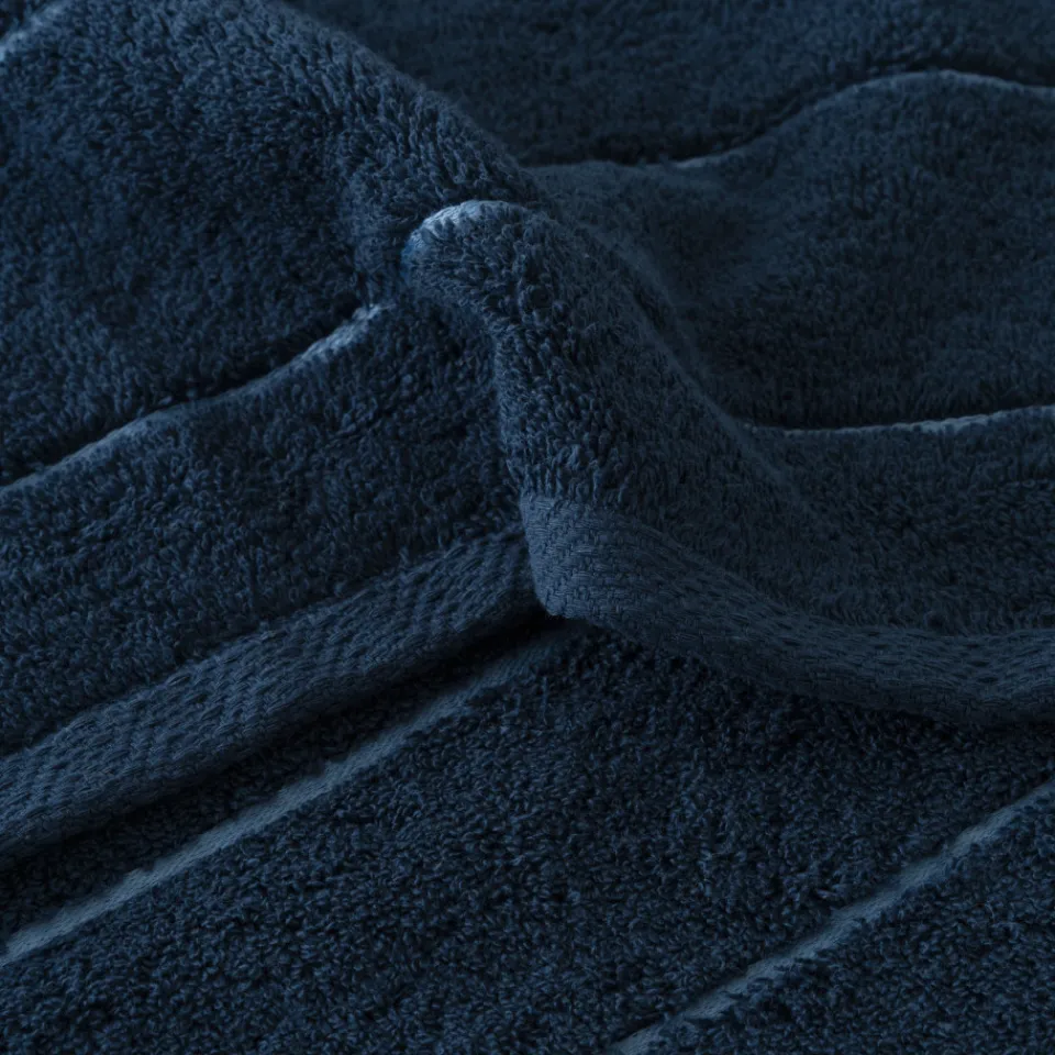 Carré Blanc Drap de bain coton Hypnotic Marine| Draps De Bain