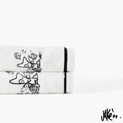 Carré Blanc Drap de bain coton Jakè x| Draps De Bain