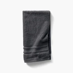 Carré Blanc Drap de bain coton Lola II ardoise| Draps De Bain