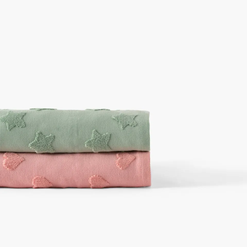 Carré Blanc Drap de bain coton Monjour eucalyptus|Enfant Draps De Bain|Nouveautés Bébénew