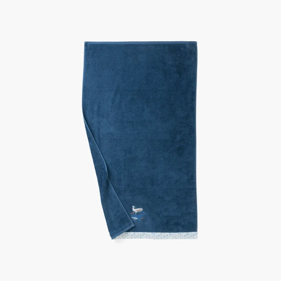 Carré Blanc Drap de bain coton Océanos|Enfant Draps De Bain