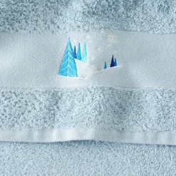 Carré Blanc Drap de bain phosphorescent coton Stellaire bleu banquise|Enfant Draps De Bain|Nouveautés Bébénew