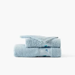 Carré Blanc Drap de bain phosphorescent coton Stellaire bleu banquise|Enfant Draps De Bain|Nouveautés Bébénew
