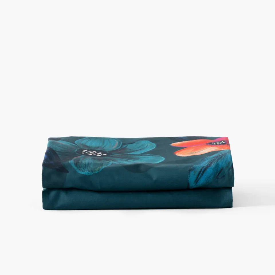 Carré Blanc Drap de lit coton Eclats| Draps De Lit