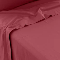 Carré Blanc Drap de lit percale de coton Neo griottine| Draps De Lit