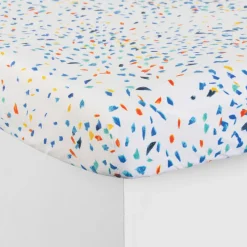 Carré Blanc Drap housse coton bio Tadam enfant|Enfant Linge De Litbio|Draps Housse