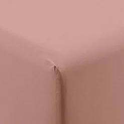 Carré Blanc Drap housse coton lavé Songe rose cendré| Draps Housse