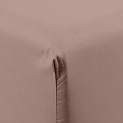 Carré Blanc Drap housse percale de coton Neo taupe|Enfant Draps Housse|Draps Housse
