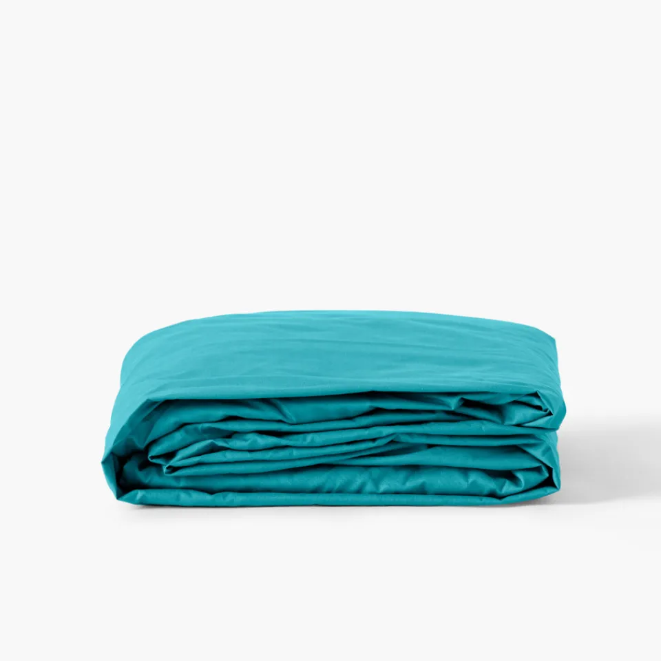 Carré Blanc Drap housse percale de coton Neo canard| Draps Housse