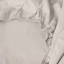 Carré Blanc Drap housse percale de coton Neo ficelle| Draps Housse
