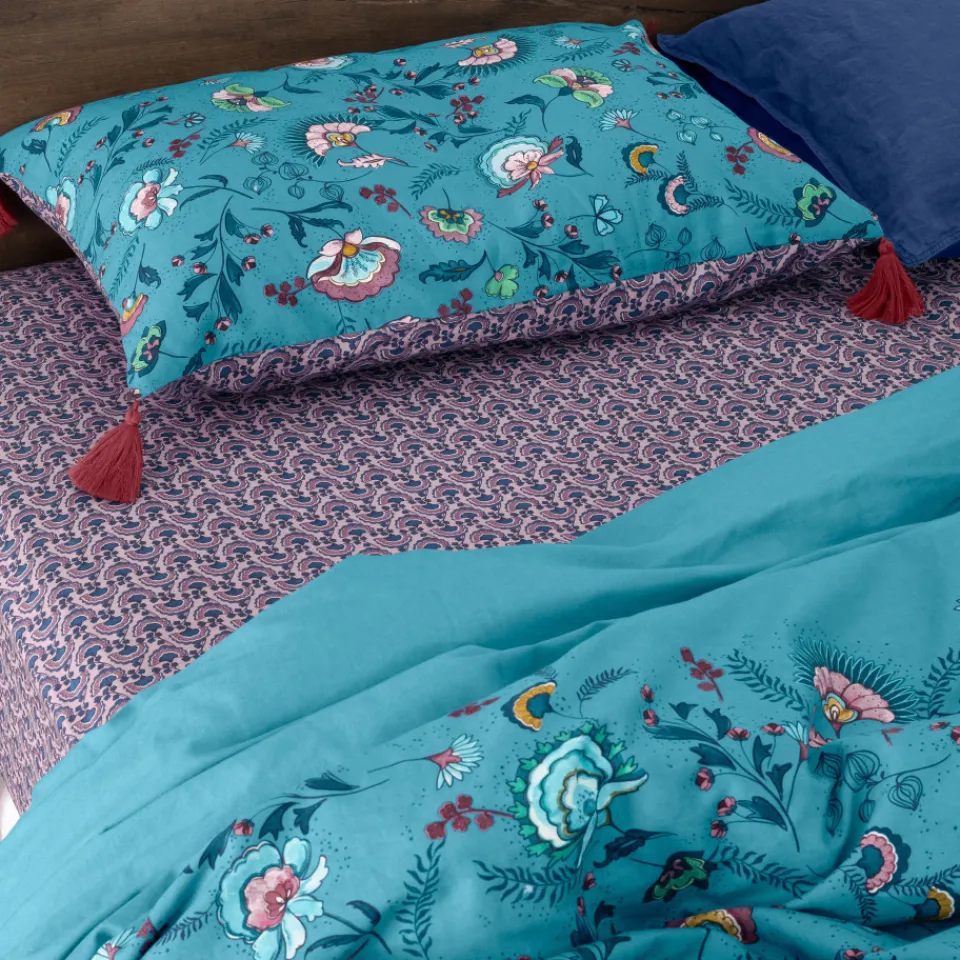 Carré Blanc Drap housse pur coton Bombay| Draps Housse