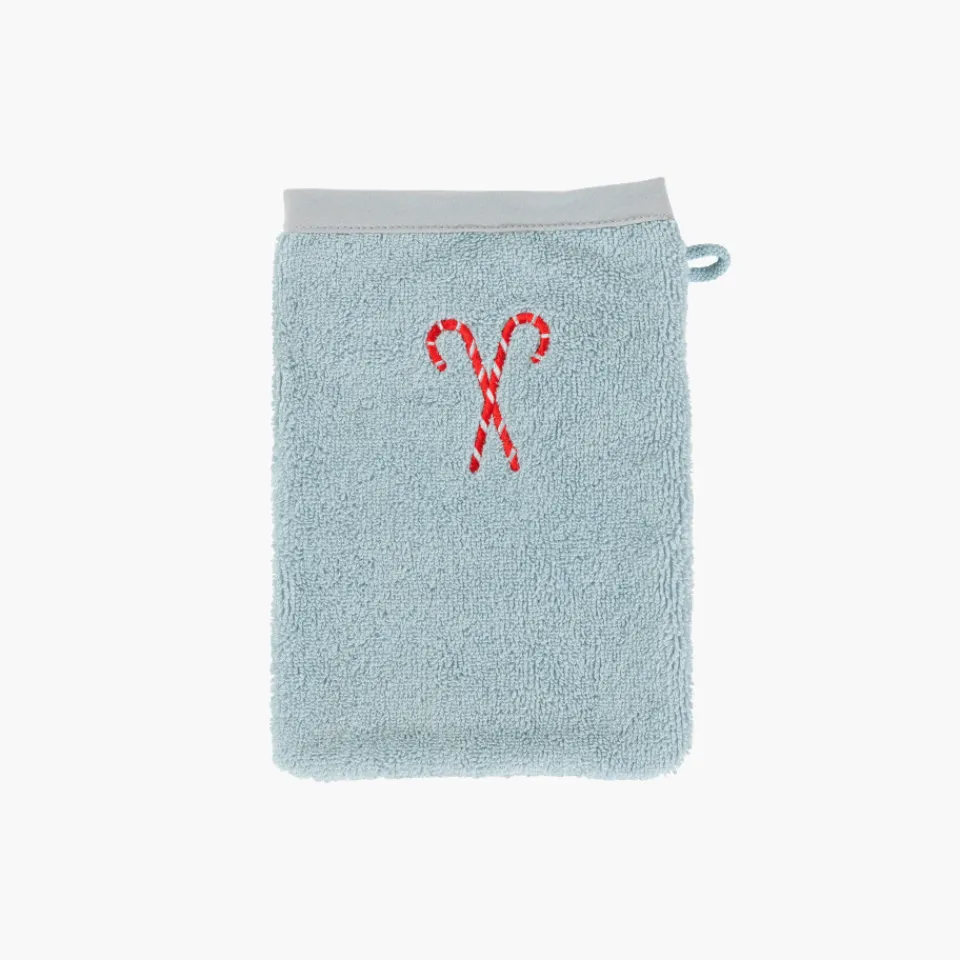 Carré Blanc Gant de toilette coton Artica givre|Enfant Gants De Toilette