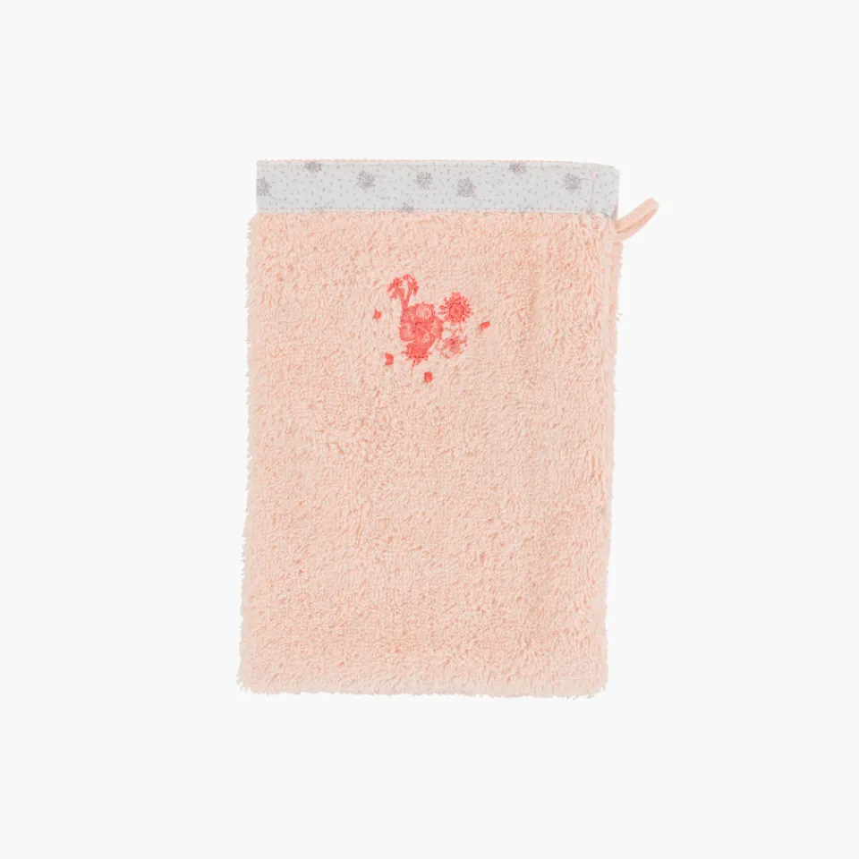 Carré Blanc Gant de toilette coton biologique Devine blush|Enfant Gants De Toilette