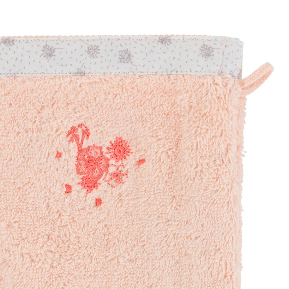 Carré Blanc Gant de toilette coton biologique Devine blush|Enfant Gants De Toilette