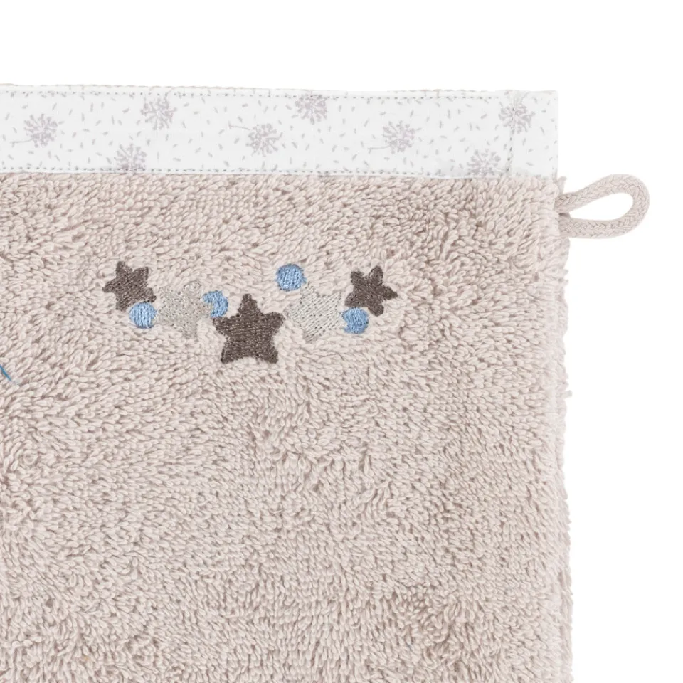 Carré Blanc Gant de toilette coton biologique Devine lin|Enfant Gants De Toilette