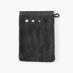 Carré Blanc Gant de toilette coton Dotsy charbon|Homme Coffrets Cadeaux