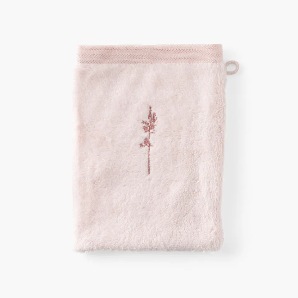 Carré Blanc Gant de toilette coton et viscose de bambou Aura nude| Gants De Toilette