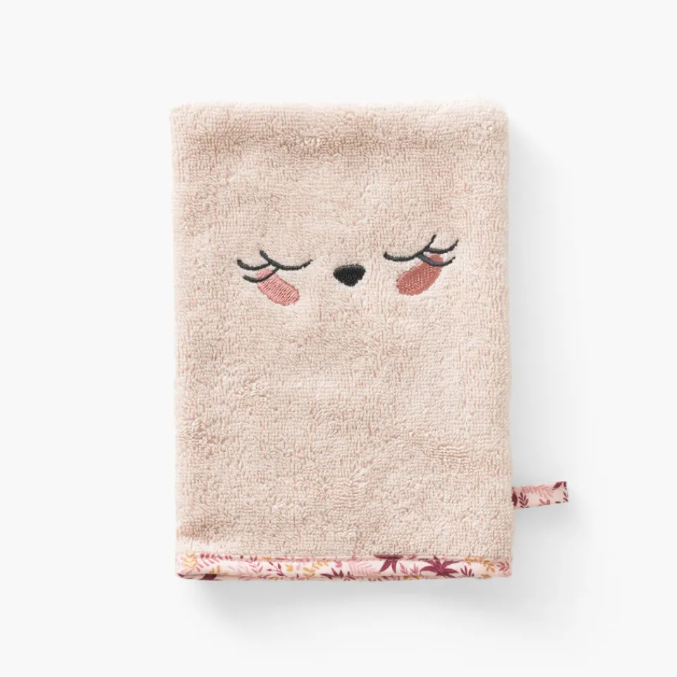 Carré Blanc Gant de toilette coton Happyful Nude|Enfant Gants De Toilette