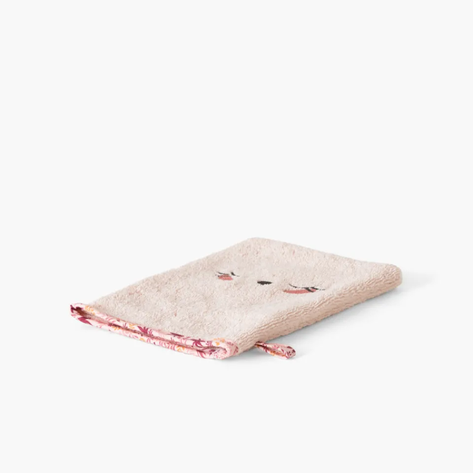 Carré Blanc Gant de toilette coton Happyful Nude|Enfant Gants De Toilette
