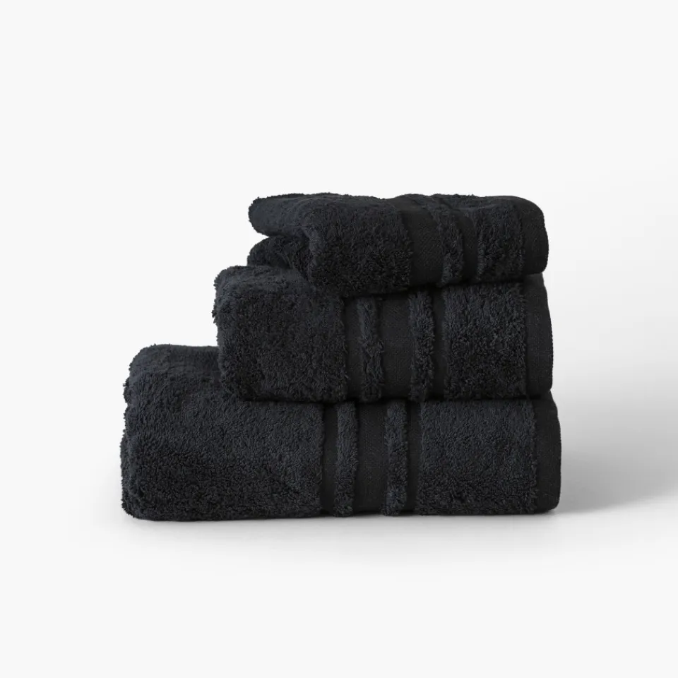 Carré Blanc Gant de toilette coton Lola II noir| Gants De Toilette