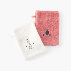 Carré Blanc Gant de toilette coton Xmasful pétale|Enfant Gants De Toilette|Nouveautés Bébénew