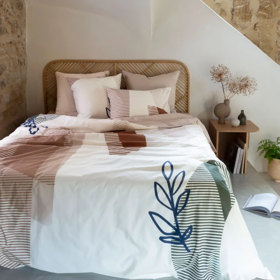 Carré Blanc Housse de couette coton Cadaques| Housses De Couette