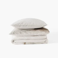 Carré Blanc Housse de couette coton Horizons| Housses De Couette