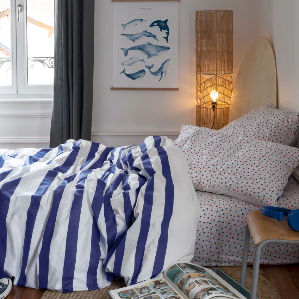Carré Blanc Housse de couette enfant réversible coton biologique Ptitchic|Enfant Linge De Litbio|Housses De Couette