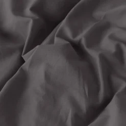 Carré Blanc Housse de couette lin et coton lavé Songe charbon| Housses De Couette
