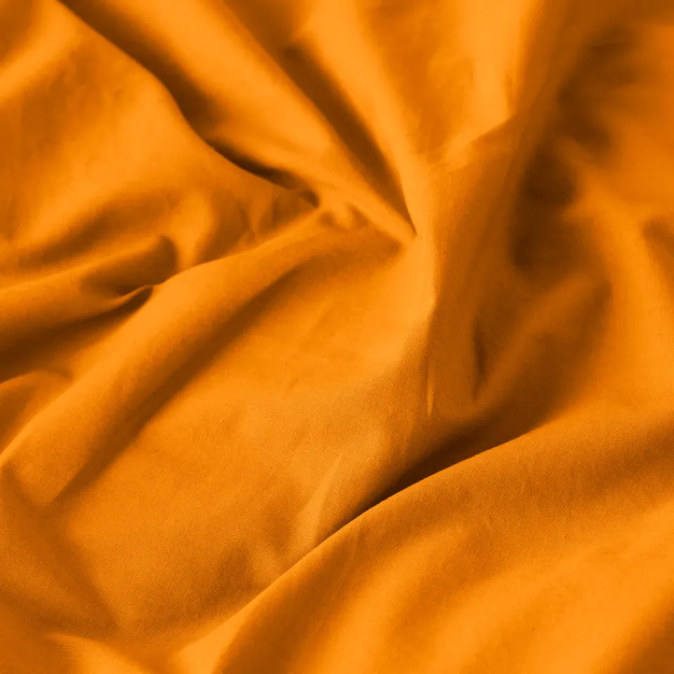 Carré Blanc Housse de couette lin et coton lavé Songe curcuma| Housses De Couette