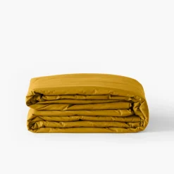 Carré Blanc Housse de couette percale de coton Neo curry| Housses De Couette