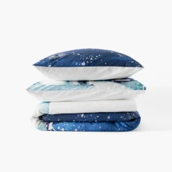 Carré Blanc Housse de couette phosphorescente coton Stellaire enfant|Enfant Housses De Couette|Nouveautés Bébénew