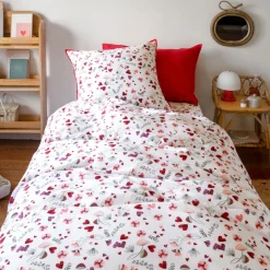 Carré Blanc Housse de couette pur coton bio Mes Rêves|Enfant Linge De Litbio|Housses De Couette