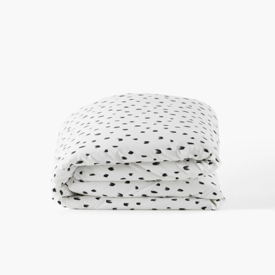 Carré Blanc Housse de couette réversible coton Harfang| Housses De Couette