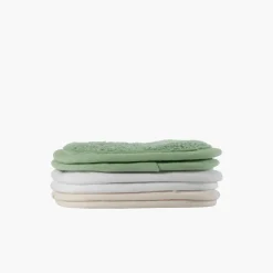 Carré Blanc Lot de 6 carrés démaquillants lavables coton et gaze de coton biologique Naturelle|Femme Coffrets Cadeaux|Accessoires Beauté
