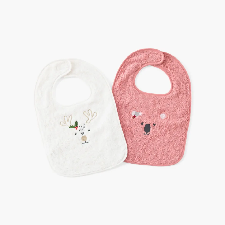 Carré Blanc Mini bavoir coton Xmasful pétale|Enfant Bavoirs & Mini-bavoirs|Nouveautés Bébénew